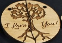 Llaveros pareados personalizados