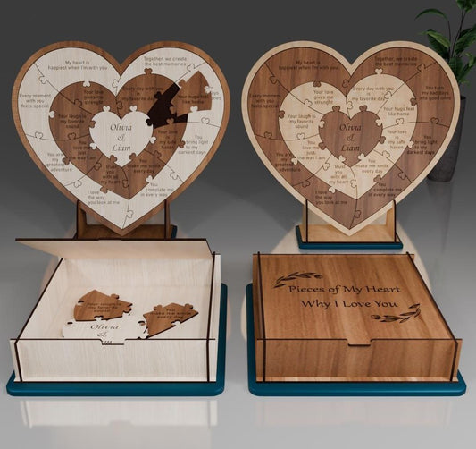 Caja puzzle "16 razones" personalizado